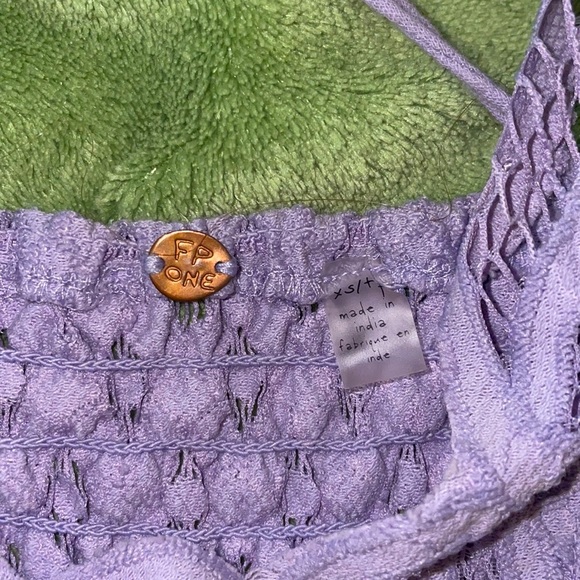 Free People XS Lilac Lace Mini Dress - Picture 3 of 4